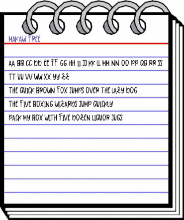 Makaw Free Regular animated font preview Makaw Free Regular animated font preview