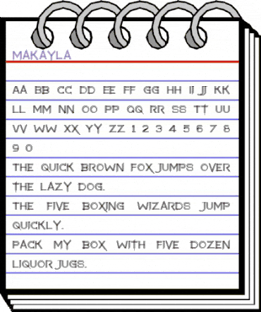makayla Regular animated font preview