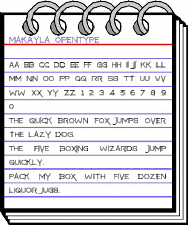 makayla Regular animated font preview