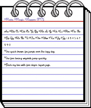 Make Magic Happen Regular animated font preview