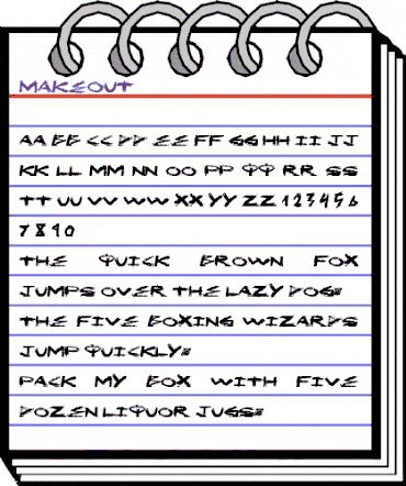 MakeOut Regular animated font preview