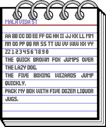 Mala Vida St Regular animated font preview