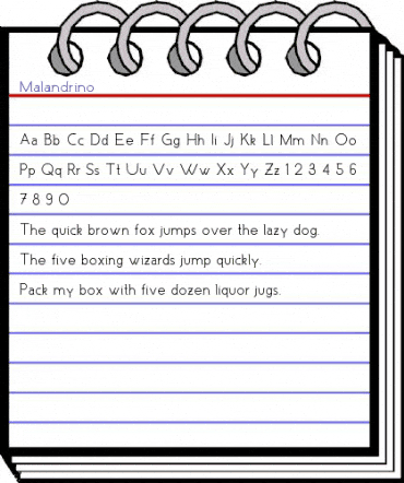 Malandrino Regular animated font preview Malandrino Regular animated font preview
