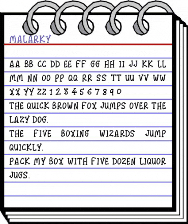 Malarky Regular animated font preview Malarky Regular animated font preview