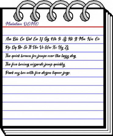 Malatan DEMO Regular animated font preview Malatan DEMO Regular animated font preview