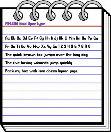 MALDINI Bold animated font preview