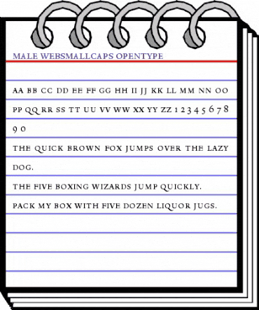 Male WebSmallCaps animated font preview