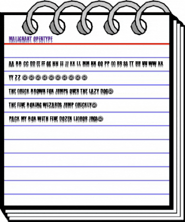 Malignant Regular animated font preview