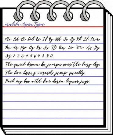 malika Regular animated font preview