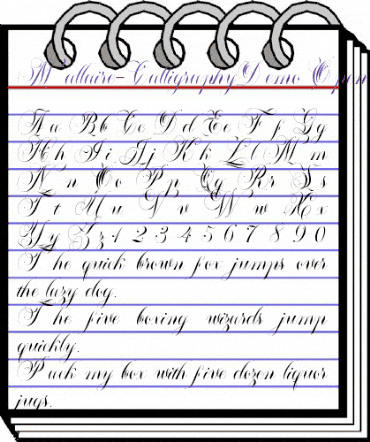 Mallaire Calligraphy Demo animated font preview