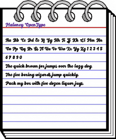 Maloney Regular animated font preview