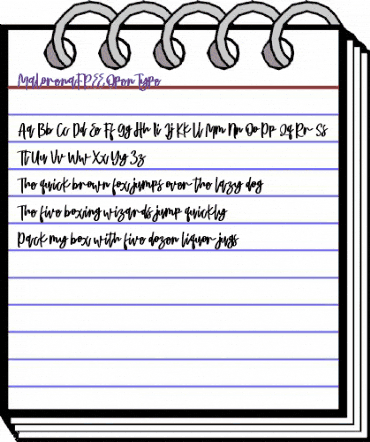 Ma Lorena FREE Regular animated font preview