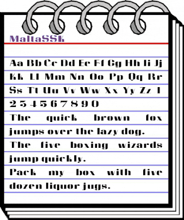 MaltaSSK Regular animated font preview