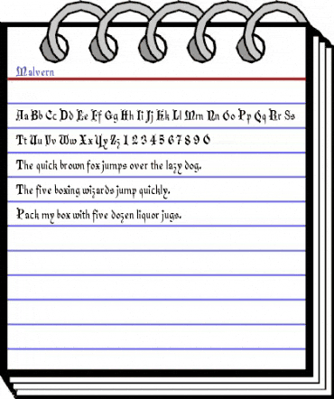 Malvern Regular animated font preview