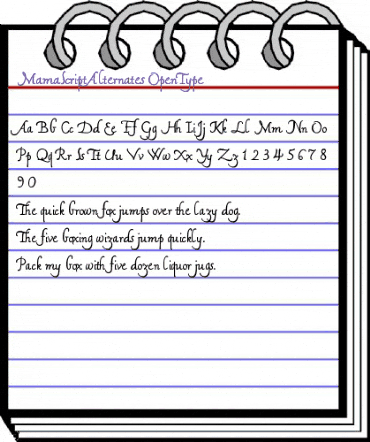 Mama Script Alternates Regular animated font preview Mama Script Alternates Regular animated font preview