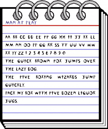 Man At Play Regular animated font preview Man At Play Regular animated font preview