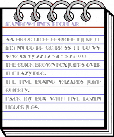 Manbow Lines animated font preview