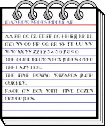 Manbow Spots animated font preview