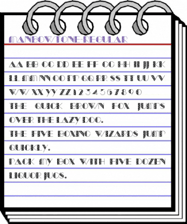 Manbow Tone animated font preview