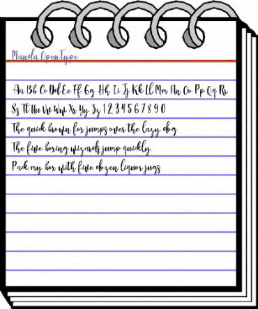 Manda Regular animated font preview Manda Regular animated font preview