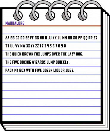 Mandalore Regular animated font preview Mandalore Regular animated font preview