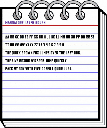 Mandalore Laser Rough Regular animated font preview Mandalore Laser Rough Regular animated font preview