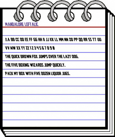 Mandalore Leftalic Regular animated font preview