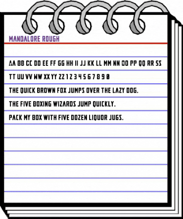 Mandalore Rough Regular animated font preview Mandalore Rough Regular animated font preview