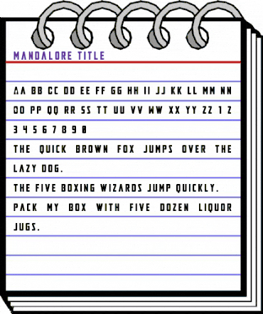 Mandalore Title Regular animated font preview Mandalore Title Regular animated font preview