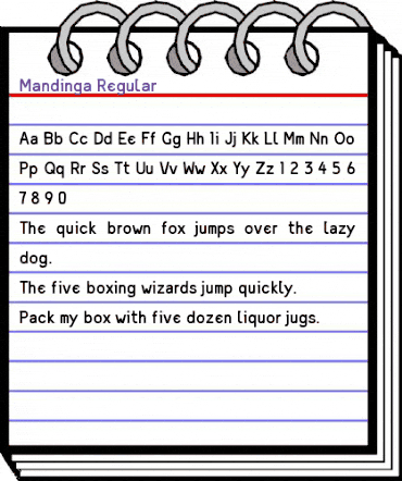 Mandinga Regular animated font preview