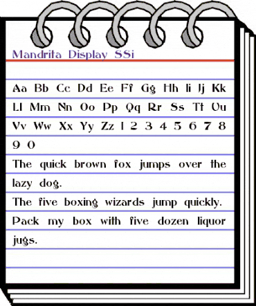 Mandrita Display SSi Regular animated font preview