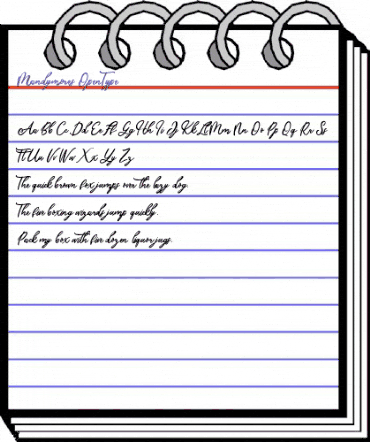 Mandymores Regular animated font preview