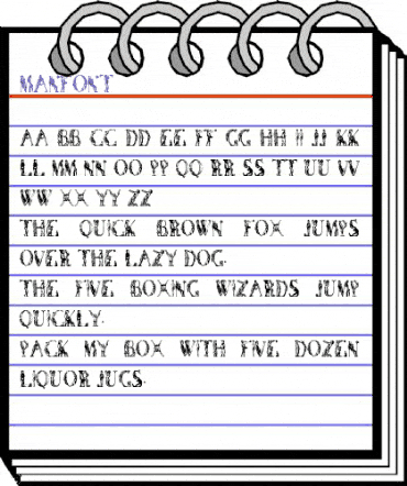 ManFont Regular animated font preview