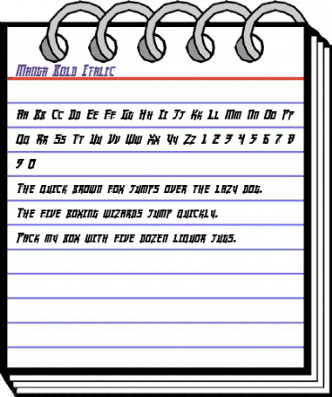 Manga Bold Italic animated font preview