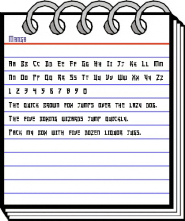 Manga Regular animated font preview