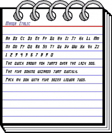 Manga Italic animated font preview