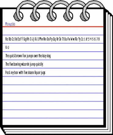 Mangaba Regular animated font preview