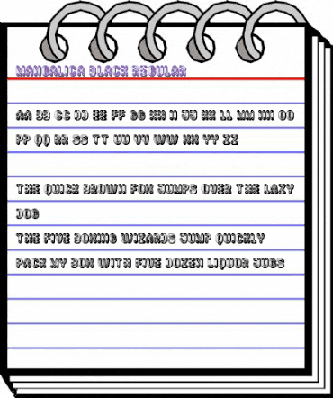 Mangalica Black Regular animated font preview