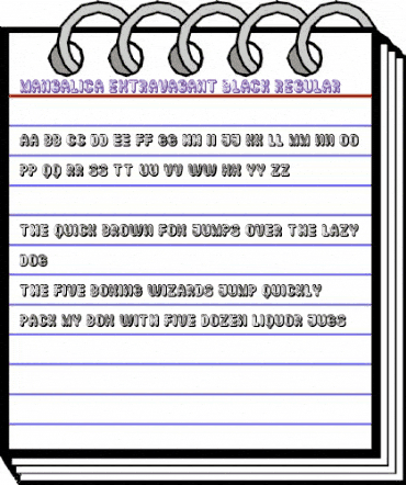 Mangalica Extravagant Black Regular animated font preview