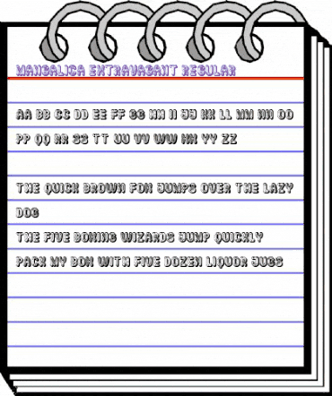 Mangalica Extravagant Regular animated font preview