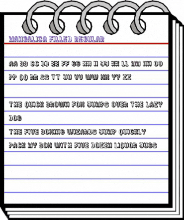 Mangalica Filled Regular animated font preview