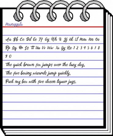 Manggala Regular animated font preview