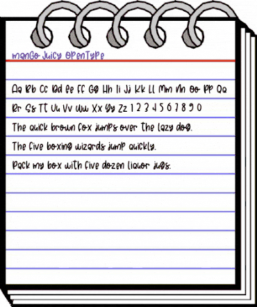 manGo Juicy Regular animated font preview