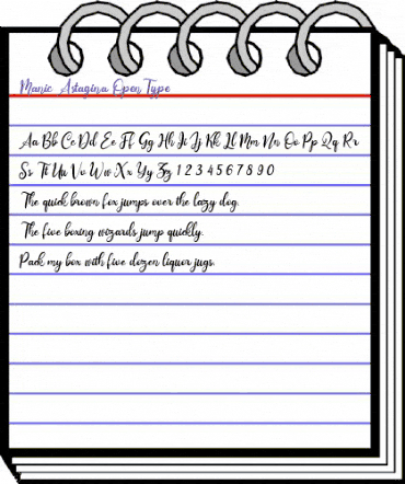 Manic-Astagina Astagina animated font preview