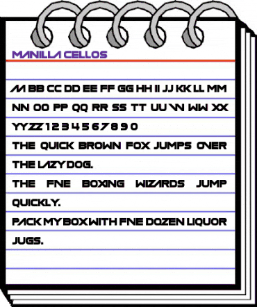 Manilla Cellos Regular animated font preview