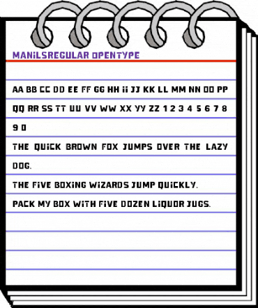 Manils Regular animated font preview