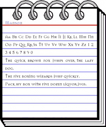 Manson Medium animated font preview