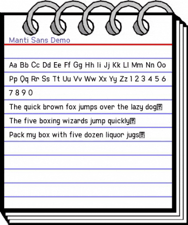 Manti Sans Demo Regular animated font preview