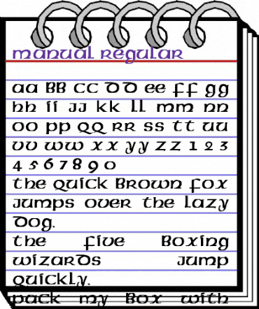 Manual Regular Regular animated font preview