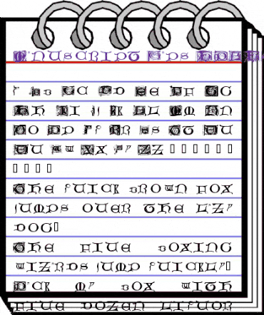 Manuscript Caps HPLHS animated font preview